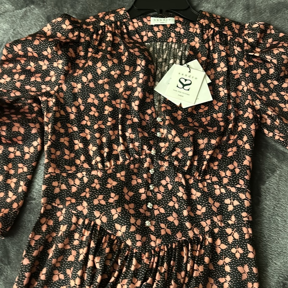 Sandro Paris Midi dress new with tag size 36 (US 6) - Picture 7 of 12